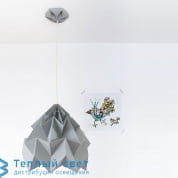 MOTH подвесной светильник Studio Snowpuppe Мотылек серый + шнур белый + серый кронуппе