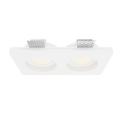 двухламповый встраиваемый потолочный светильник белого цвета