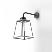 настенный светильник с прозрачным плафоном и чёрным каркасом