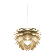 подвесной светильник с абажуром в форме лепестков цвета латуни