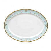 Butterfly aquamarine oval dish тарелка, Villari