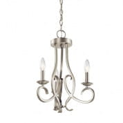 Ania 3 Light Convertible Chandelier Brushed Nickel люстра 52243NI Kichler