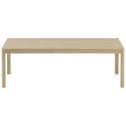 журнальный стол прямоугольный дубовый 43x120 см