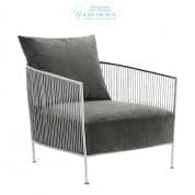 111947 Chair Knox polished stainless steel granite grey Eichholtz