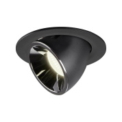 1006013 SLV NUMINOS® GIMBLE L DL светильник встраиваемый 700мА 25.4Вт с LED 4000K, 2350лм, 20°, черный/хром