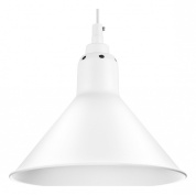 подвесной светильник с конусным плафоном белого цвета