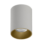 потолочный светильник цилиндрической формы с трубчатым рассеивателем, бело-золотой