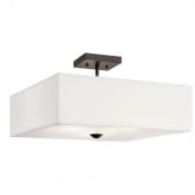 Shailene 3 Light Square Semi Flush Olde Bronze потолочный светильник 43693OZ Kichler