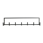 металлическая рейка с крючками настенного крепления чёрного цвета