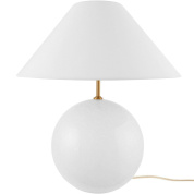 настольная лампа с пирамидальным белым плафоном