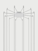 R10L12 1000 Lodes RADIAL CANOPY MAX 12 LIGHTS ø 25CM MATT WHITE CE Основание подвесного светильника белый