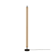 торшер с вертикальным цилиндрическим абажуром и тонкой стойкой