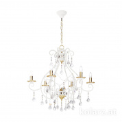 Kolarz Rosselli 0397.86.3Iv.KpT люстра золото 24 карата ø95cm высота 90cm мин. высота 75cm макс. высота 130cm 6 ламп e14