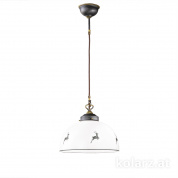 Kolarz Nonna 731.30.133 подвесной светильник состаренная латунь ø20cm высота 22cm мин. высота 32cm макс. высота 172cm 1 лампа e27