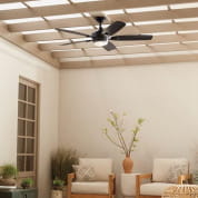 56" Tranquil LED Weather+ Outdoor Ceiling Fan Satin Black уличная люстра-вентилятор, Kichler