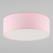 накладной потолочный светильник с цилиндрическим текстильным абажуром