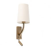29683-20 REM OLD GOLD WALL LAMP WITH LED READER BEIGE LAMPS настенный светильник Faro barcelona
