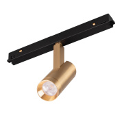 магнитный светильник на треке с золотым корпусом система ORIENT 48V