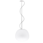 подвесной светильник с белым плафоном на тросе