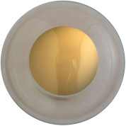 настенно-потолочный светильник с округлым стеклянным рассеивателем каштанового тона