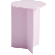 круглый стол малой высоты розового цвета с глухим основанием
