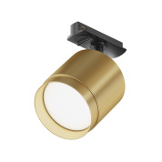 трековый прожектор золотистого цвета с гладким цилиндрическим корпусом Unity