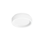 круглый потолочный светильник с белым рассеивателем и гладкими краями