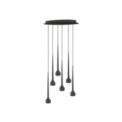 FAW2-360-00 Grau Falling sun CHANDELIER SIX BLACK подвесной светильник черный