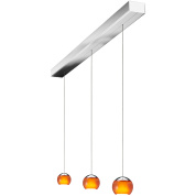 подвесной светильник с тремя шарами на линейном основании