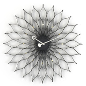 20125602 Sunflower Vitra Часы настенные большие круглые чёрные с узором