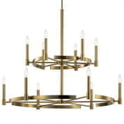 Tolani  12 Light Chandelier Brushed Natural Brass люстра 52428BNB Kichler