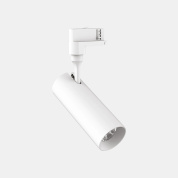 трековый светильник белого цвета с цилиндрическим корпусом и углом освещения 24° для трехфазного шинопровода