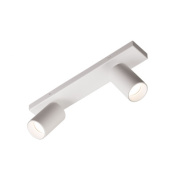 потолочный светильник с двумя регулируемыми спотами белого цвета