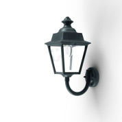 настенное бра с фонарным плафоном в зелёной патине