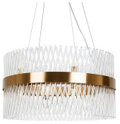 подвесная люстра с решётчатым стеклянным абажуром