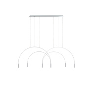 подвесной светильник с арочными элементами и белым потолочным креплением