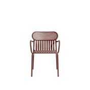 M0740324 WEEK-END Petite Friture Обеденный стул с подлокотниками садовый металлический бордовый