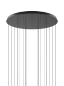 основание на двадцать четыре подвесных светильника черного цвета