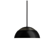 подвесной светильник с полусферическим металлическим плафоном чёрного цвета