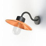 настенное бра с куполообразным медным абажуром