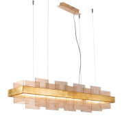 подвесная люстра с круглым диском в цвете фуме