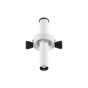 встраиваемый потолочный светильник белого цвета с черным креплением