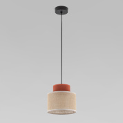 подвесной светильник с цилиндрическим текстильным абажуром