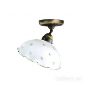 Kolarz Nonna 731.10.26 потолочный светильник состаренная латунь белый ø30cm высота 24cm 1 лампа e27