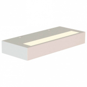 накладной прямоугольный светильник с рассеивателем и алюминиевым корпусом