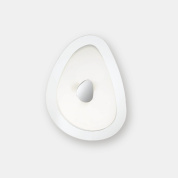 настенно-потолочный светильник с асимметричным корпусом из хромированного металла