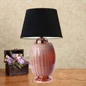 Anasa Light Pink Glass Glass Pumpkin Lamp настольная лампа Sutra Decor 141097