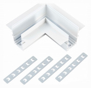 угловой l-образный соединитель белого цвета для встроенных магнитных треков