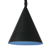 подвесной светильник с конусным абажуром и цветным внутренним оформлением