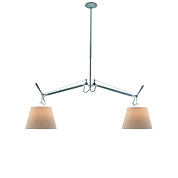 подвесной двухрожковый светильник с поворотными абажурами